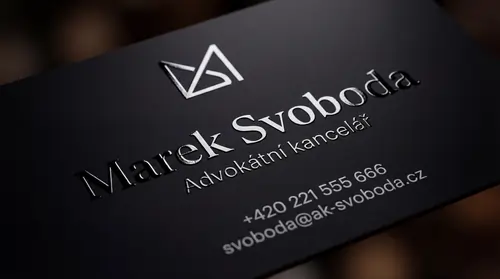 Vizitka s UV lakem pro advokátní kancelář